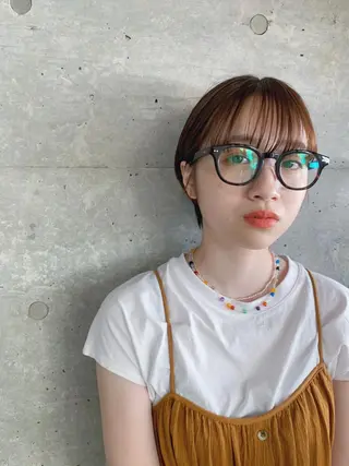 ショート カラー ボブパーマコテ巻き風 パーマNo1深江秀平のヘアスタイル