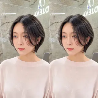 ショート 💗ショート×ボブ 韓国レイヤー宮内諒のヘアスタイル