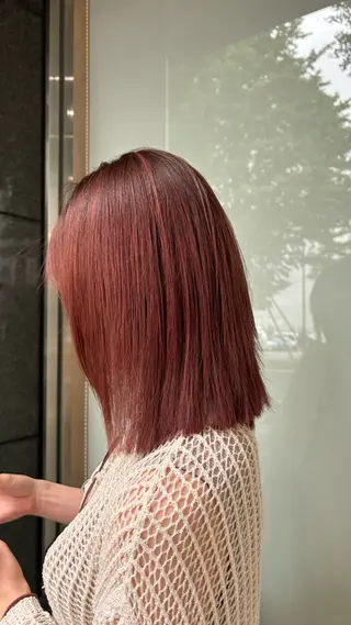 セミロング カラー 🍓ブリーチカラー 🎀nene🍓のヘアスタイル