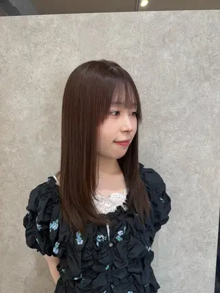 ミディアム 透明感カラー🫧 🍒久留米美容室のヘアスタイル