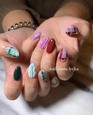ネイル ネイルルームリッカ 𝐦𝐚𝐲𝐮のネイルデザイン