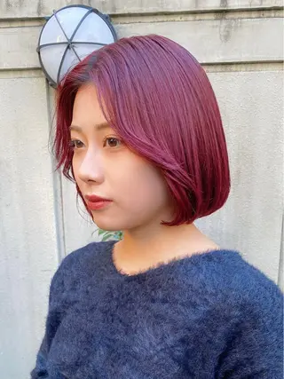 ショート カラー 似合わせレイヤー/ ケアパーマ/高倉のヘアスタイル