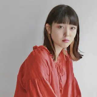 ミディアム カラー 駒沢 聡のヘアスタイル