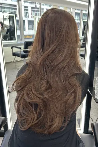 ロング カラー nanaka 🤍韓国ワンホンヘアのヘアスタイル