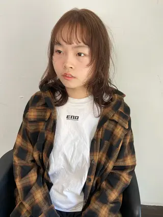 セミロング カラー パーマ ヘアアレンジ 🌼似合わせのプロ 心斎橋/rena🌼のマツエク・マツパデザイン