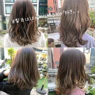 カラー パーマ ヘアアレンジ 髪質改善/韓国風 レイヤー/田村祐樹のヘアスタイル