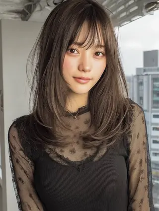 セミロング 透明感/似合わせ/ 村田七夕のヘアスタイル