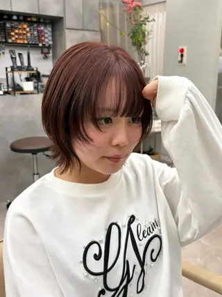 ミディアム カラー 前田 香恋のヘアスタイル