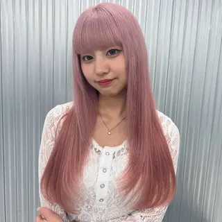 ロング カラー ピンク🎀/ベージ ュ🧸🥞/ユウキのヘアスタイル