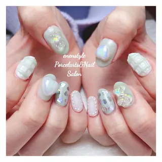 ミディアム ネイル 🐾enen style 🐾のネイルデザイン