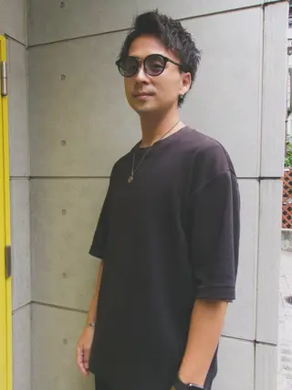 ショート パーマ メンズ 原宿↔︎浦和 美容師 折笠 亮のヘアスタイル