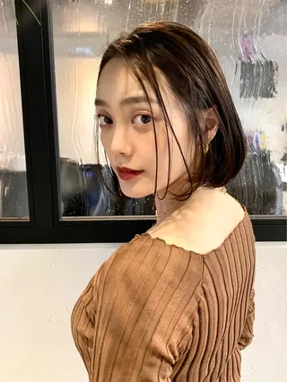 ミディアム カラー SNS撮影用 髪質改善モデル募集のヘアスタイル
