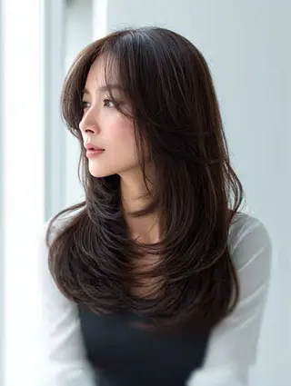 ロング カラー 🍒モテ暖色カラー × うる艶✧ ゆなのヘアスタイル