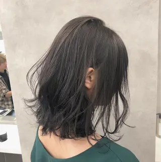 ミディアム カラー 柔らかbeige モトキのヘアスタイル