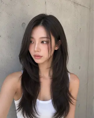 セミロング カラー ヘアアレンジ 🌫️大人韓国ヘア 🌫️naoyaのヘアスタイル