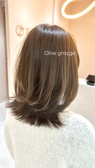 セミロング カラー 🫧赤み消し*艶髪 nanami🫧のヘアスタイル