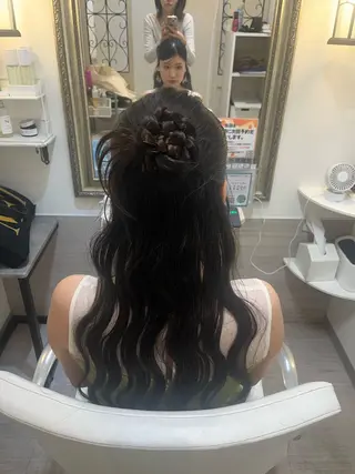 ロング 🎀 縮毛矯正ヘア セット/ハルナ🎀のヘアスタイル