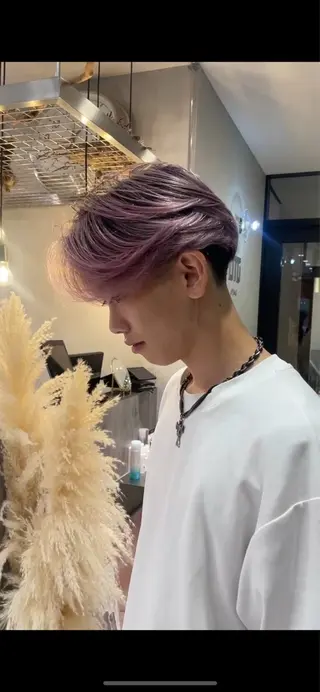ミディアム カラー toma/渋谷 でアイドルカラーのヘアスタイル