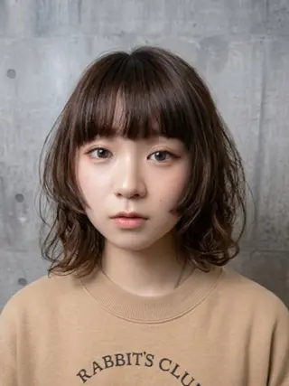 ミディアム パーマ terra✂️川嶋 大輔のヘアスタイル