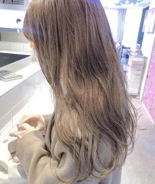 ロング カラー 透明感カラー× レイヤーカット✨高梨のヘアスタイル
