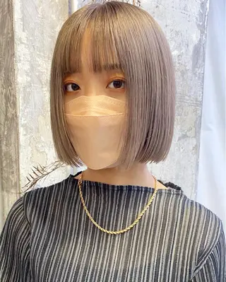 ショート カラー ヘアアレンジ 福岡似合わせレイヤー /ウルフ/ハイトーンのヘアスタイル