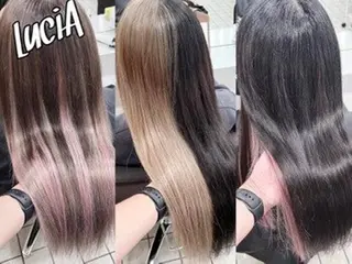カラー ヘアアレンジ ロング エクステ7:30〜 LuciA\5900のヘアスタイル