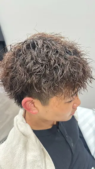 パーマ メンズ mid-c アシスタントひさとのヘアスタイル