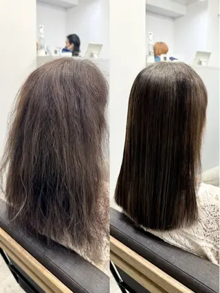 セミロング カラー パーマ 生艶髪＆レイヤー🔔 渋谷お薦めNo.1✨のヘアスタイル