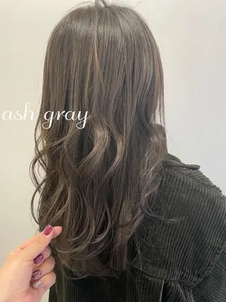 セミロング カラー 透明感カラー REIのヘアスタイル