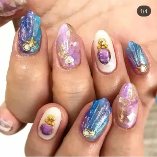 ネイル 渋谷/チップ長さ出し 👑アプレgel-xのネイルデザイン