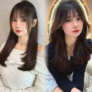 セミロング カラー レイヤー/髪質改善 Lond ambreのヘアスタイル