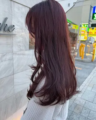 セミロング カラー sato harunaのヘアスタイル