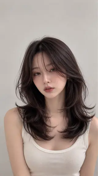 セミロング アンニュイヘア/ 顔周りカット/Moeのヘアスタイル