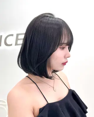 ショート カラー ヘアアレンジ 縮毛矯正🤍 ボブ/ HIKARIのヘアスタイル