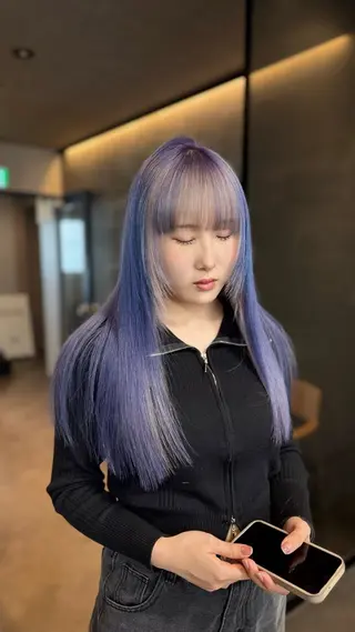 ロング カラー ヘアアレンジ 韓国ヘア指名率 No. 1小堀京介のヘアスタイル