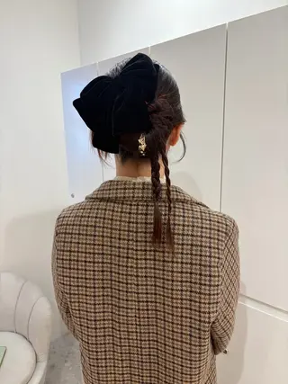 セミロング ヘアアレンジ ヘアセット/レイヤー 縮毛矯正/はるか🎀のヘアスタイル