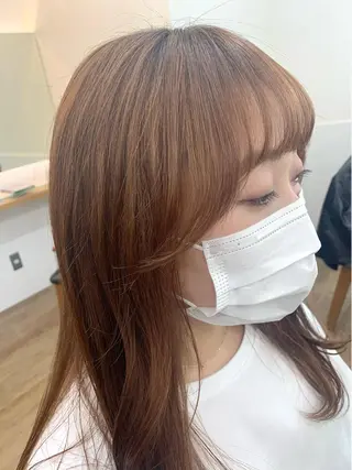 セミロング カラー パーマ ヘアアレンジ メンズ キッズ ネイル マツエク・マツパ アイブロウ 似合せレイヤー/ 柔らか透明感カラーのヘアスタイル