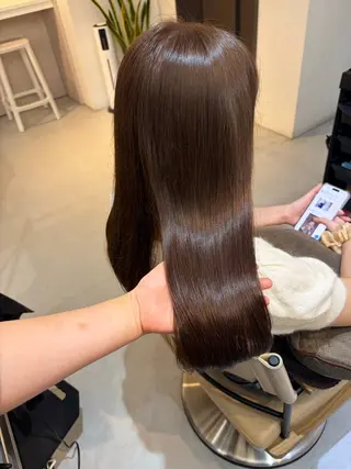セミロング ✨色持ちの良い艶 カラー✨蟹江真世のヘアスタイル