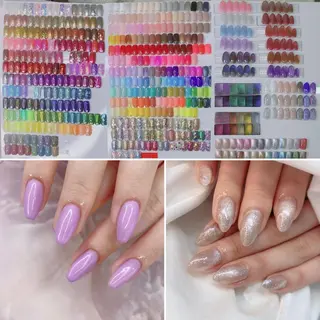 ネイル 渋谷／チップ長さ出し 👑アプレgel-xのネイルデザイン