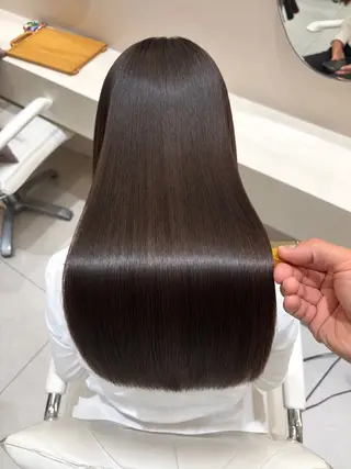ロング 地毛風矯正✨×髪質 改善⭐️NOJIのヘアスタイル