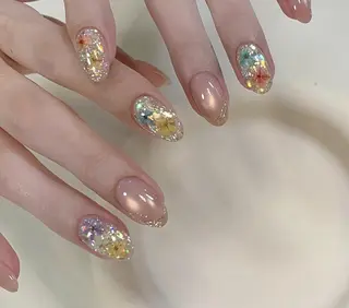 ネイル By moonネイル 🌷ワンホン/韓国風のネイルデザイン