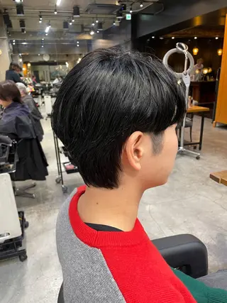ショート カラー パーマ メンズ くびれレイヤー/艶 カラー　MADOKAのヘアスタイル