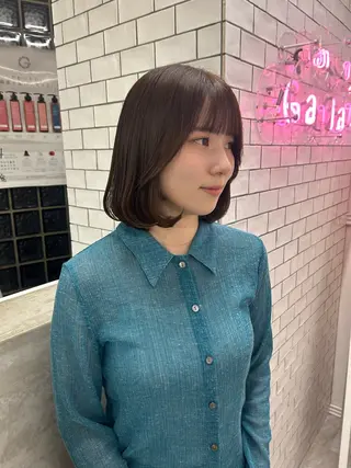 ミディアム カラー otoha✳︎ くすみ艶カラーのヘアスタイル