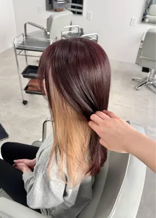 ロング カラー yuna/透明感 カラー/エクステのヘアスタイル