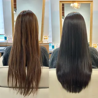ロング カラー 飯田 智也のヘアスタイル