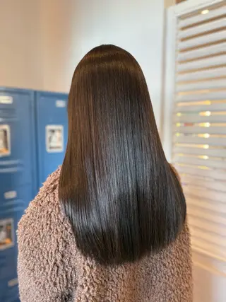 ロング カラー 安部 美里のヘアスタイル