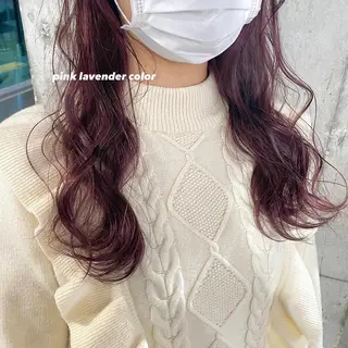 ロング カラー パーマ ヘアアレンジ メンズ キッズ ネイル マツエク・マツパ アイブロウ 透明感カラー・レイヤ ー🎀amika🎀のヘアスタイル