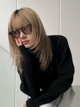 ロング カラー HARUKA/原宿 ショートカットモデルのヘアスタイル