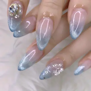 ネイル 渋谷／チップ長さ出し 👑アプレgel-xのネイルデザイン