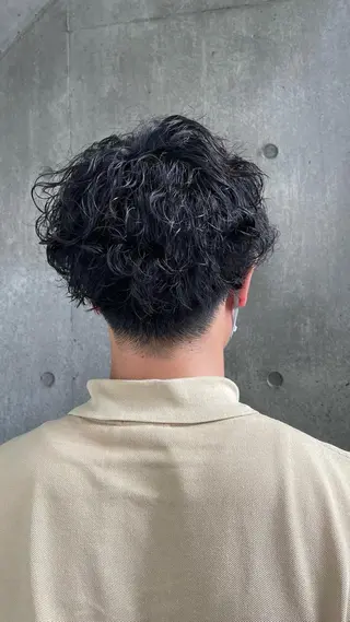 パーマ メンズ もりたみかこ 美容師お休み中のヘアスタイル